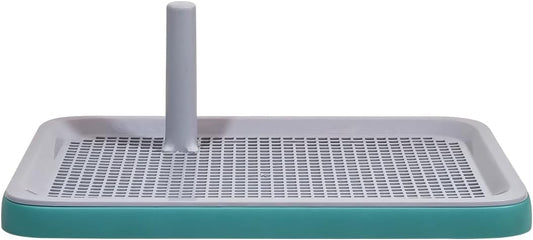 Dog potty training toilet with Pee guide post, Grid design, and Portable design, Durable plastic dog toilet for small to medium dogs, Ideal for Indoor/Outdoor use, 51 cm