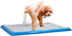 Dog Potty Training Tray - Dog Toilet Pee Pad with Detachable Pee Post - Grid Design & Non-slip Bottom - Indoor/Outdoor Pet Dog Toilet Tray for Large Dogs - Keep Floor Clean 65 cm