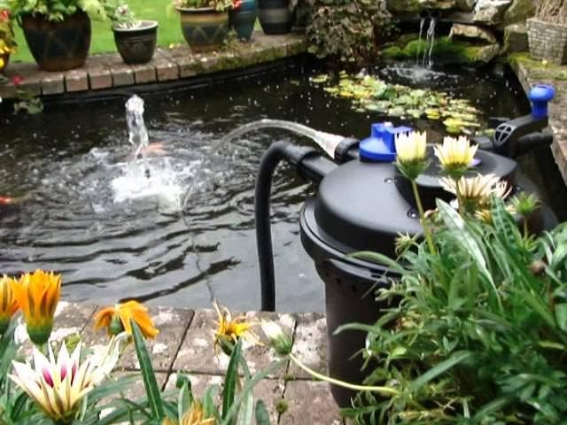 AllPondSolutions Pressurised Koi Fish Pond Filter with UV Steriliser – All in one UV Pond Filter System - Easy to Clean & Maintain - for Outdoor Ponds Up to 5000 litres - PFC-5000