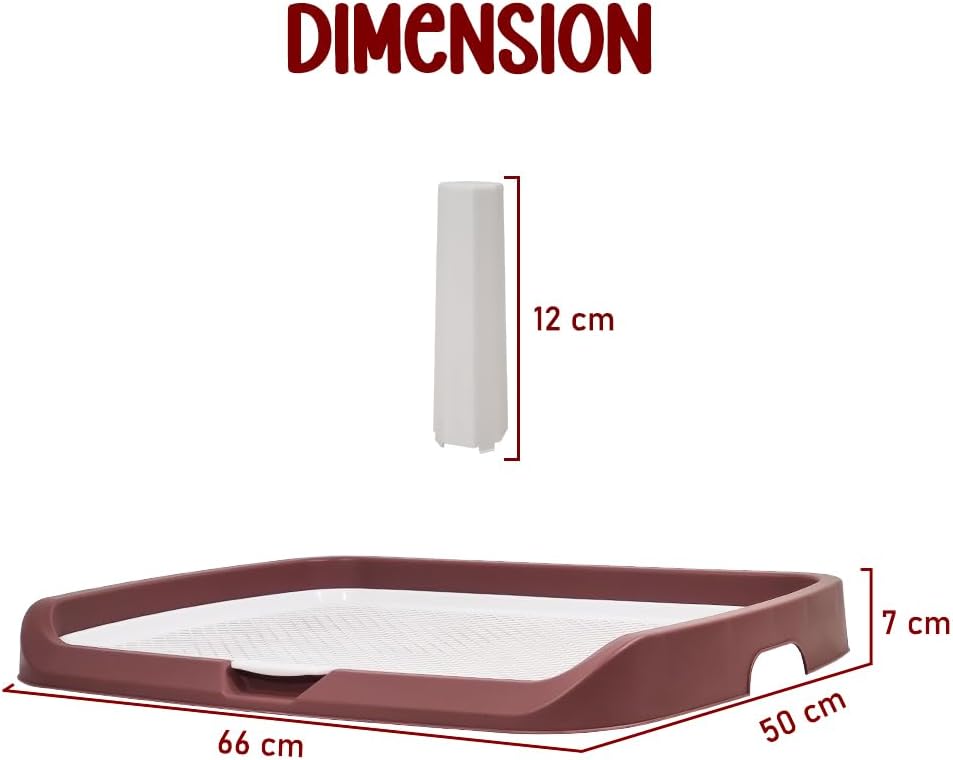 Pet training dog toilet, Reusable dog potty toilet with Grid design and Detachable column design, Durable pee pad holder for Large dogs, Suitable for both indoor & outdoor 66 cm