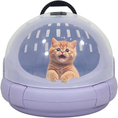 Cat Carrier | Spacious Pet Carrier for Dog & Cats with Safety lock, Handle & Ventilation Holes | Cat Travel Carrier for Outdoor Use with Transparent Design | Easy to Clean