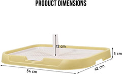Dog potty training toilet, Portable dog toilet for medium to large dogs, Durable Leak-proof plastic dog tray with Column design and Detachable grid design, Easy to clean 54 cm