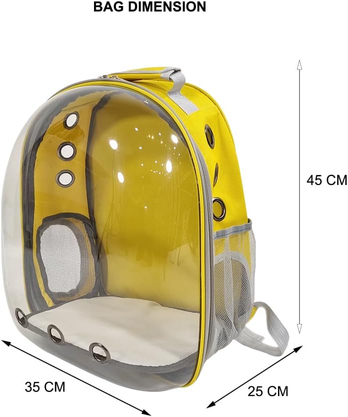 Pet backpack, Transparent breathable portable carrying bag, Airline-approved for cats and small dogs, Pet carrier designed for Travel, Hiking, and shopping outdoor