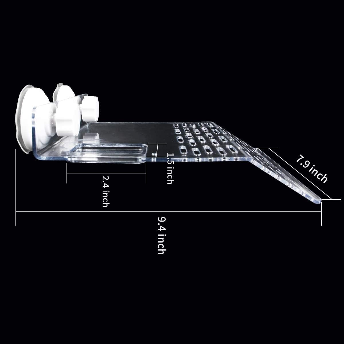 Turtle Tank Platform, Turtle Basking Platform Aquarium Animal Transparent Sink Wharf for small pet sun bathing resting, Reptile Habitat, Climbing shelf Floating Decor with Sucker Cap