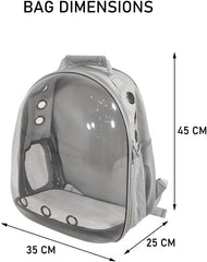 Pet backpack, Transparent breathable portable carrying bag, Airline-approved for cats and small dogs, Pet carrier designed for Travel, Hiking, and shopping outdoor