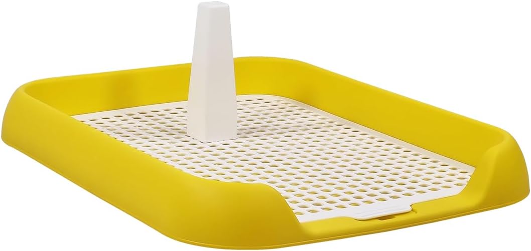 Dog potty toilet training tray for small to medium dogs, Durable plastic dog pee pad with Column design and Detachable grid design, Easy to clean, Ideal for indoor & outdoor 45 cm