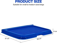 Dog toilet for Puppies and Small dogs, Durable plastic dog potty tray with Leak-proof design, Grid design, and Anti-slip bottom, Lightweight pet training tray for Indoor/Outdoor use 49 cm