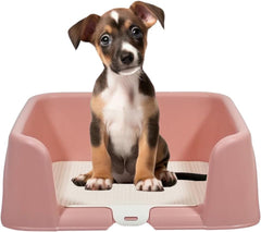 Dog potty training tray with Raised walls and Removable grid, Leak-proof puppy toilet pad holder for Small to Medium dogs, Indoor & Outdoor use, Easy to clean, 43 cm