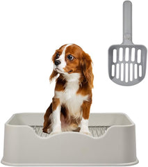 Pet dog toilet with Litter scoop, Stainless steel mesh wire, and Anti-slip bottom, Dog potty tray with training toilet for small to medium dogs, Ideal for indoor & outdoor use 52 cm