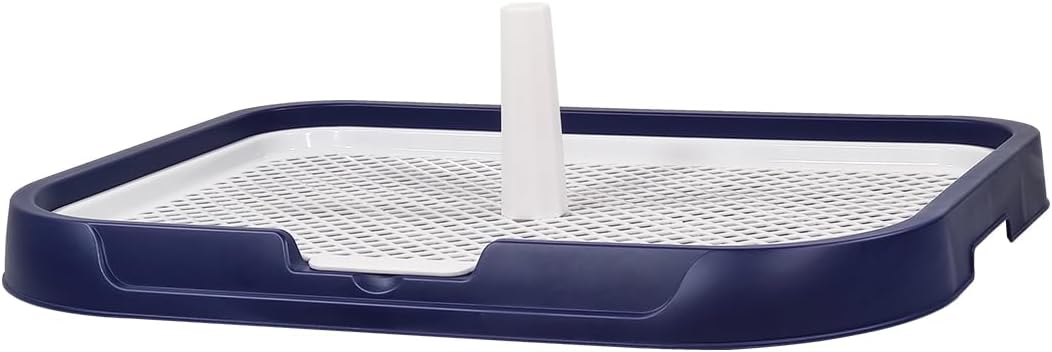 Dog potty training toilet, Portable dog toilet for medium to large dogs, Durable Leak-proof plastic dog tray with Column design and Detachable grid design, Easy to clean 54 cm