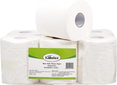 Tissue paper with Virgin pulp and Embossed design, Multi-purpose cleaning wipes, Suitable for Home, Restaurant, Travel, and Hotel bathroom, Dust-free toilet paper, 1 Pack of 6 Rolls 53 cm (White)