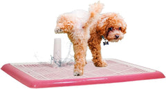 Dog Potty Training Tray - Dog Toilet Pee Pad with Detachable Pee Post - Grid Design & Non-slip Bottom - Indoor/Outdoor Pet Dog Toilet Tray for Large Dogs - Keep Floor Clean 65 cm