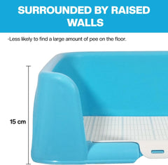 Dog potty training tray with Raised walls and Removable grid, Leak-proof puppy toilet pad holder for Small to Medium dogs, Indoor & Outdoor use, Easy to clean, 43 cm