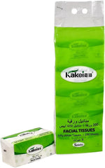 5Pcs Tissue paper with 3ply, Natural wood pulp, and Eco-friendly material, Durable absorbent facial tissue for Home, Travel, Restaurant, and Office, Soft & strong for Wet/Dry use, 200 sheets (White)