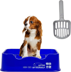 Dog training toilet for small to medium dogs, Detachable dog toilet with Shovel, Stainless steel grid, and Anti-slip pads, Suitable for indoor & outdoor, Leak-proof dog tray 52 cm