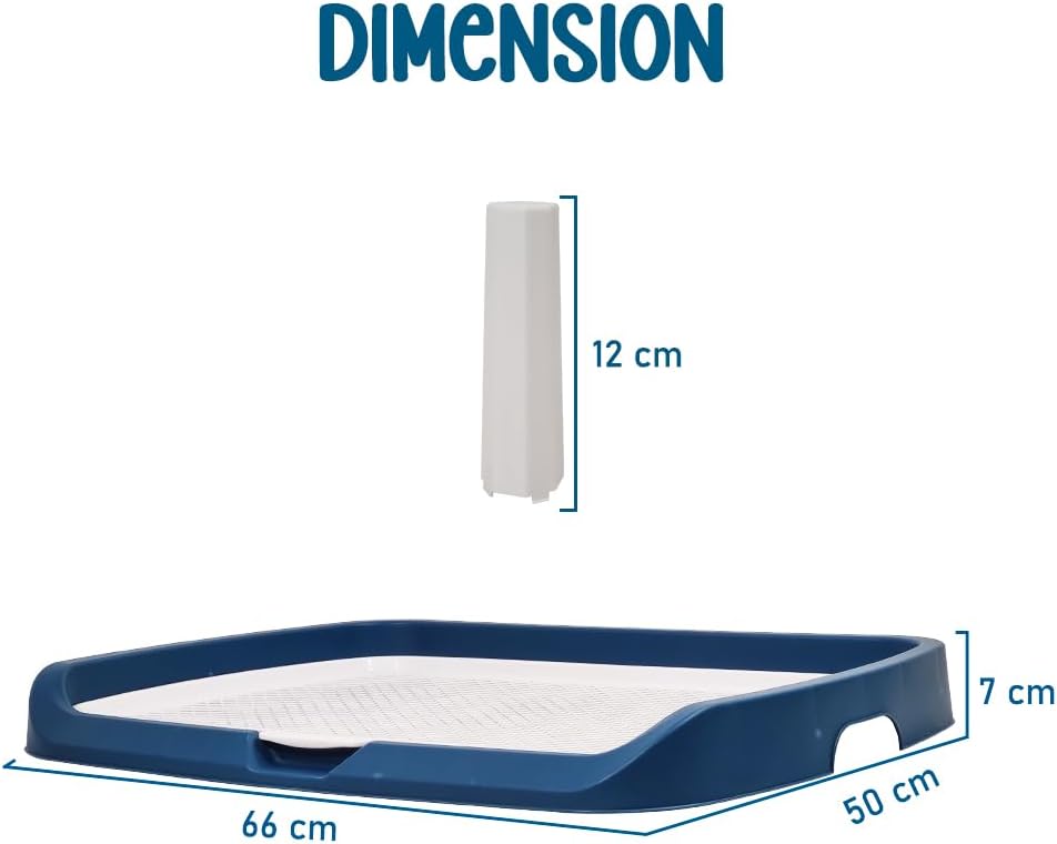 Pet training dog toilet, Reusable dog potty toilet with Grid design and Detachable column design, Durable pee pad holder for Large dogs, Suitable for both indoor & outdoor 66 cm