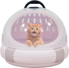 Cat Carrier | Spacious Pet Carrier for Dog & Cats with Safety lock, Handle & Ventilation Holes | Cat Travel Carrier for Outdoor Use with Transparent Design | Easy to Clean