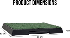 Artificial grass mat dog toilet for Medium to Large Dogs, Dog potty training tray with Pee isolation wall, Detachable design, and Removable tray, Ideal for Indoor/Outdoor use