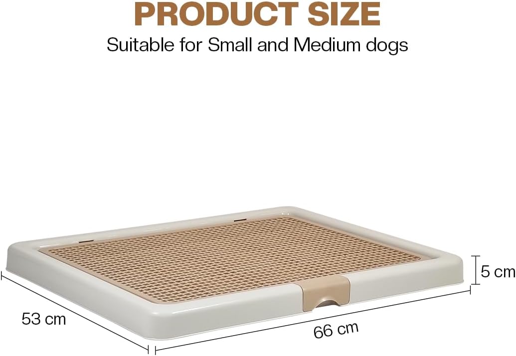 Pet training toilet for small to medium breeds, Durable plastic dog toilet with Detachable design and Anti-slip bottom, Ideal for indoor and outdoor use, Keep paws and floor clean 66 cm