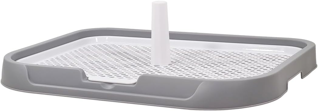 Dog potty training toilet, Portable dog toilet for medium to large dogs, Durable Leak-proof plastic dog tray with Column design and Detachable grid design, Easy to clean 54 cm