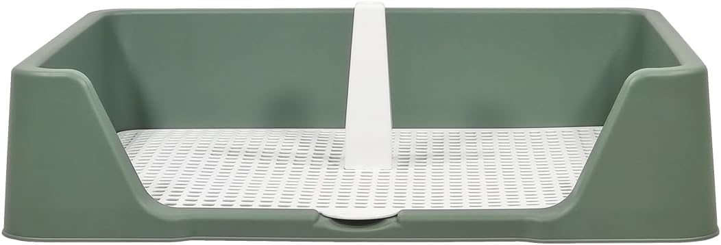Pet dog toilet for medium-large breeds, Durable plastic dog tray with Column design, Raised fence, and Detachable grid design, Leak-proof dog potty tray, Ideal for indoor & outdoor 50 cm