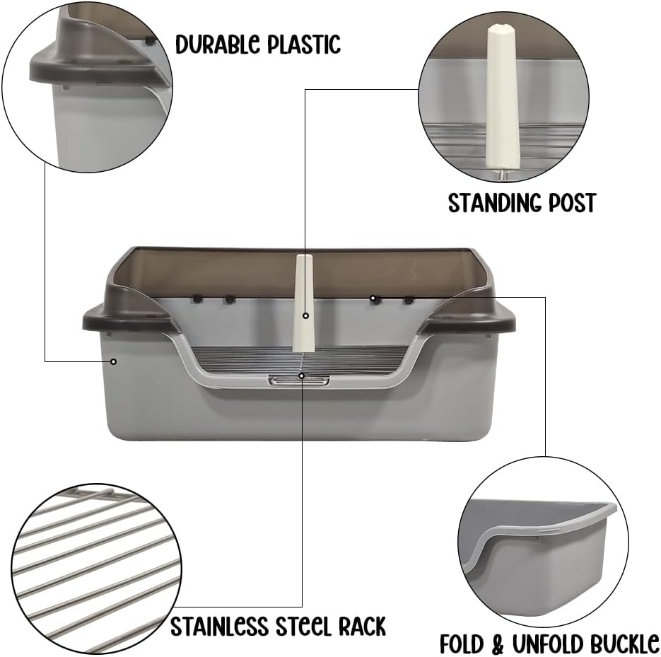 Dog Potty Tray - Dog Toilet for Small to Medium Dogs | Pet Plastic Puppy Training Seat with Splash Proof Design, Stainless Steel Grid & Detachable Pee Post | Indoor & Outdoor (Green, Small)