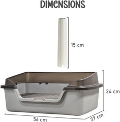 Dog Potty Tray - Dog Toilet for Small to Medium Dogs | Pet Plastic Puppy Training Seat with Splash Proof Design, Stainless Steel Grid & Detachable Pee Post | Indoor & Outdoor (Green, Small)