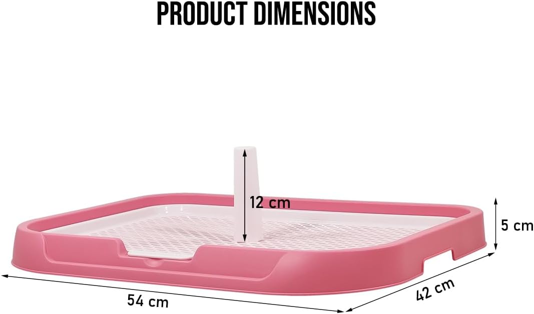 Dog potty training toilet, Portable dog toilet for medium to large dogs, Durable Leak-proof plastic dog tray with Column design and Detachable grid design, Easy to clean 54 cm