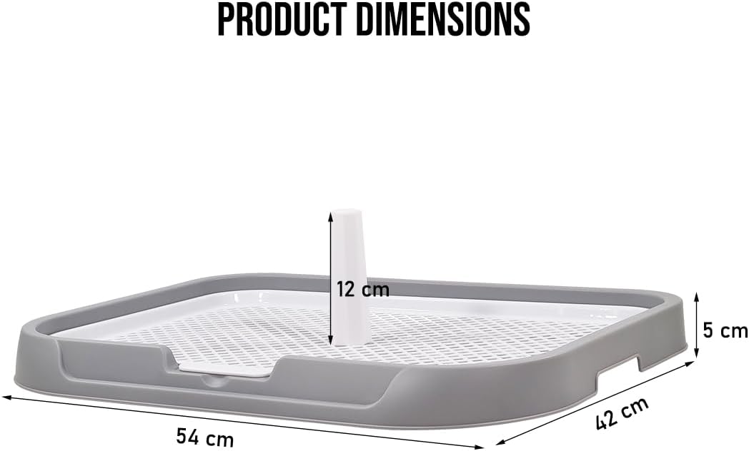 Dog potty training toilet, Portable dog toilet for medium to large dogs, Durable Leak-proof plastic dog tray with Column design and Detachable grid design, Easy to clean 54 cm