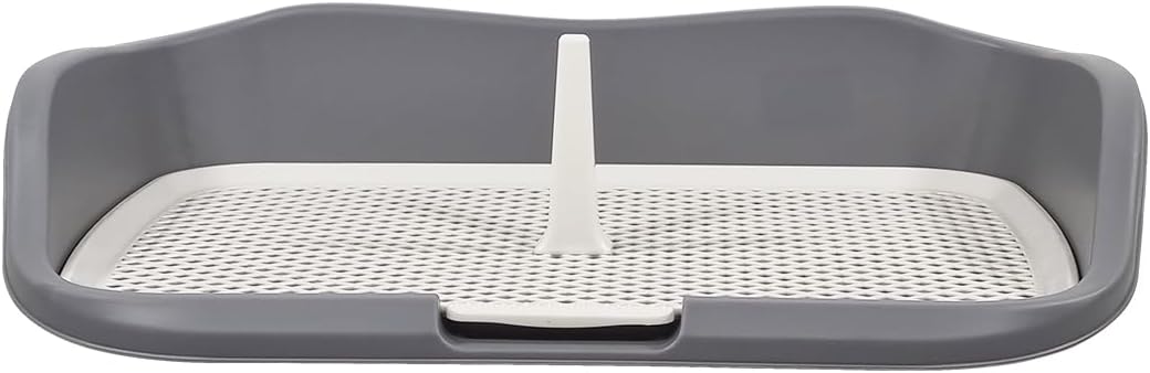 Dog potty training toilet with Raised fence, Column design, and Grid design, Detachable dog toilet for medium to large breeds, Ideal for indoor & outdoor use, Easy to clean 55 cm