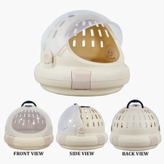 Cat Carrier | Spacious Pet Carrier for Dog & Cats with Safety lock, Handle & Ventilation Holes | Cat Travel Carrier for Outdoor Use with Transparent Design | Easy to Clean