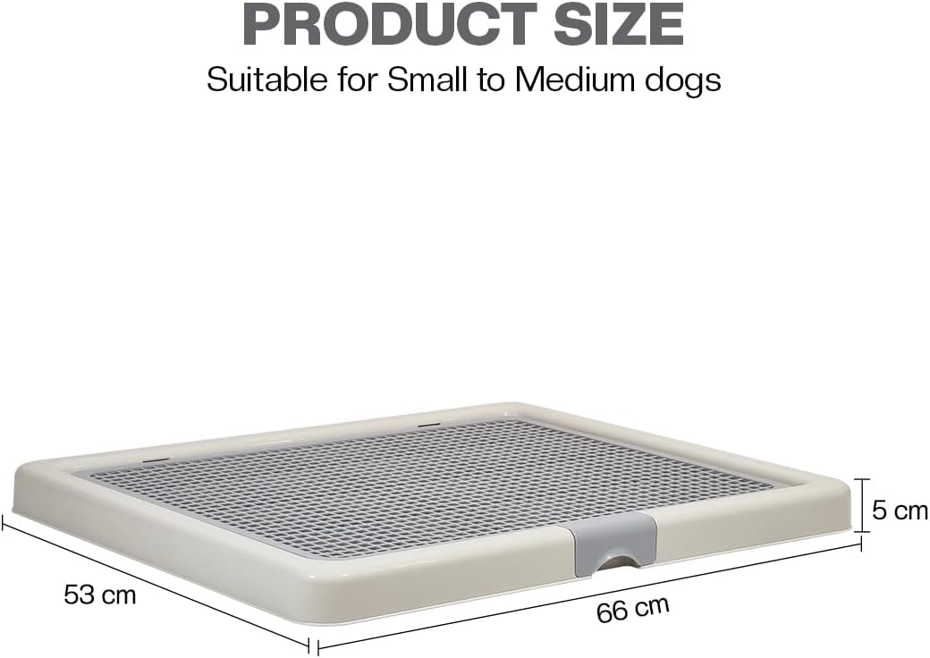 Pet training toilet for small to medium breeds, Durable plastic dog toilet with Detachable design and Anti-slip bottom, Ideal for indoor and outdoor use, Keep paws and floor clean 66 cm