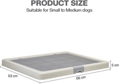 Pet training toilet for small to medium breeds, Durable plastic dog toilet with Detachable design and Anti-slip bottom, Ideal for indoor and outdoor use, Keep paws and floor clean 66 cm