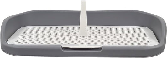 Dog toilet tray for small to medium dogs, Anti-splash plastic dog training tray with Raised fence, Column design, and Grid design, Detachable dog toilet for indoor pets, Easy to clean 48 cm
