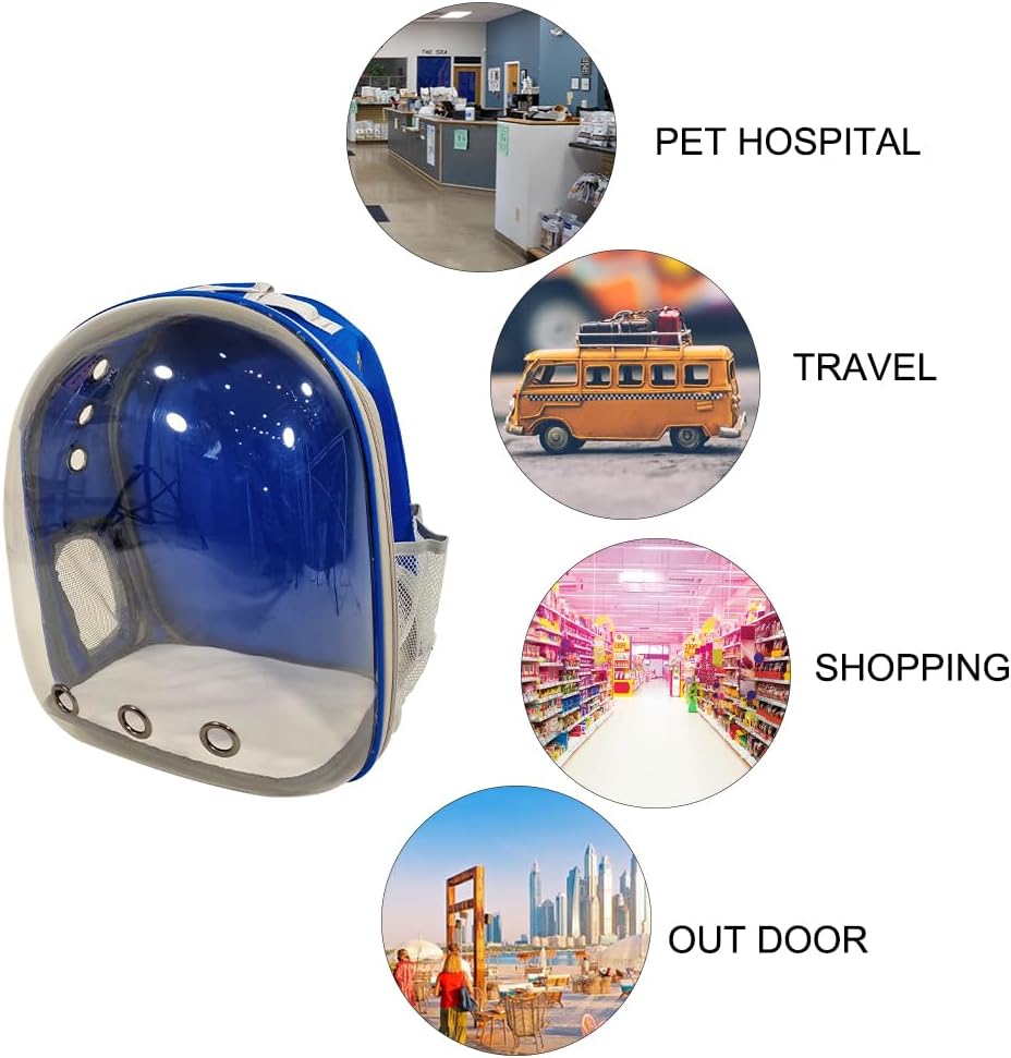 Pet backpack, Transparent breathable portable carrying bag, Airline-approved for cats and small dogs, Pet carrier designed for Travel, Hiking, and shopping outdoor
