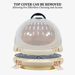 Cat Carrier | Spacious Pet Carrier for Dog & Cats with Safety lock, Handle & Ventilation Holes | Cat Travel Carrier for Outdoor Use with Transparent Design | Easy to Clean