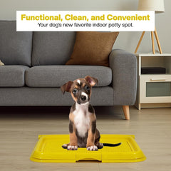 Dog toilet for Puppies and Small dogs, Durable plastic dog potty tray with Leak-proof design, Grid design, and Anti-slip bottom, Lightweight pet training tray for Indoor/Outdoor use 49 cm