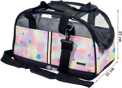 Pet Carrier Bag for Cat & Dogs - Cat Carrier Bag with Top Sided Open - Cat Travel Bag - Handle & Breathable Mesh, Soft-Sided with Shoulder Strap - Comfortable Mat & Durable (Pink, 42cm)