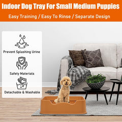 Pet dog toilet with Litter scoop, Stainless steel mesh wire, and Anti-slip bottom, Dog potty tray with training toilet for small to medium dogs, Ideal for indoor & outdoor use 52 cm