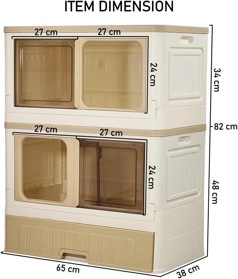 Cat cabinet, Durable 3-layer cat combination litter box with Storage area, Sleeping area, Cat toilet, and Rolling wheels, Durable plastic cat litter box, Ideal for indoor/outdoor use 115 cm