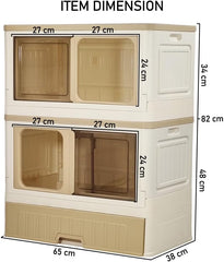 Cat cabinet, Durable 3-layer cat combination litter box with Storage area, Sleeping area, Cat toilet, and Rolling wheels, Durable plastic cat litter box, Ideal for indoor/outdoor use 115 cm