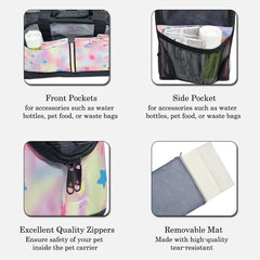 Pet Carrier Bag for Cat & Dogs - Cat Carrier Bag with Top Sided Open - Cat Travel Bag - Handle & Breathable Mesh, Soft-Sided with Shoulder Strap - Comfortable Mat & Durable (Pink, 42cm)