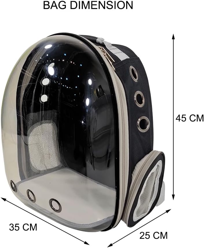 Pet backpack, Transparent breathable portable carrying bag, Airline-approved for cats and small dogs, Pet carrier designed for Travel, Hiking, and shopping outdoor