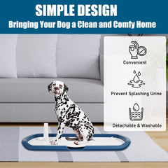 Dog potty training toilet for medium to large dogs, Durable plastic dog training pad holder with Detachable pee post, Carrying handle, and Grid design, Ideal for indoor & outdoor 66 cm