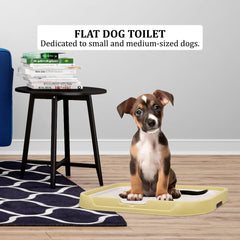 Dog potty training toilet, Portable dog toilet for medium to large dogs, Durable Leak-proof plastic dog tray with Column design and Detachable grid design, Easy to clean 54 cm