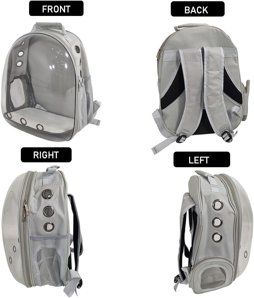 Pet backpack, Transparent breathable portable carrying bag, Airline-approved for cats and small dogs, Pet carrier designed for Travel, Hiking, and shopping outdoor