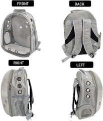 Pet backpack, Transparent breathable portable carrying bag, Airline-approved for cats and small dogs, Pet carrier designed for Travel, Hiking, and shopping outdoor