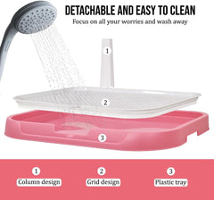 Dog potty training toilet, Portable dog toilet for medium to large dogs, Durable Leak-proof plastic dog tray with Column design and Detachable grid design, Easy to clean 54 cm