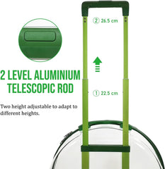 Transparent pet carrier for cats and dogs, Pet stroller with Telescopic handle, Durable zipper, Ventilation holes, and Rolling wheels, Suitable for outdoor activities, 93 cm