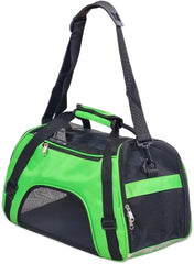 Pet carrier bag with Breathable mesh, Portable, Easy handle and Adjustable shoulder strap, Pet travel bag for cats & small dogs, Comfortable mat and Storage pocket, Ideal for Outdoor, 42 cm